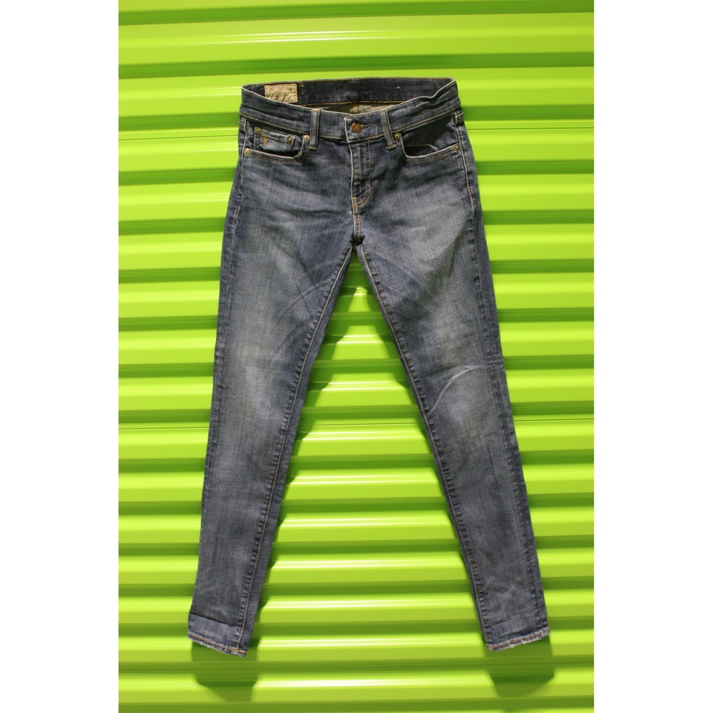 Polo Ralph Lauren Tompkins Skinny Jeans Blue Denim Stretch Size 27